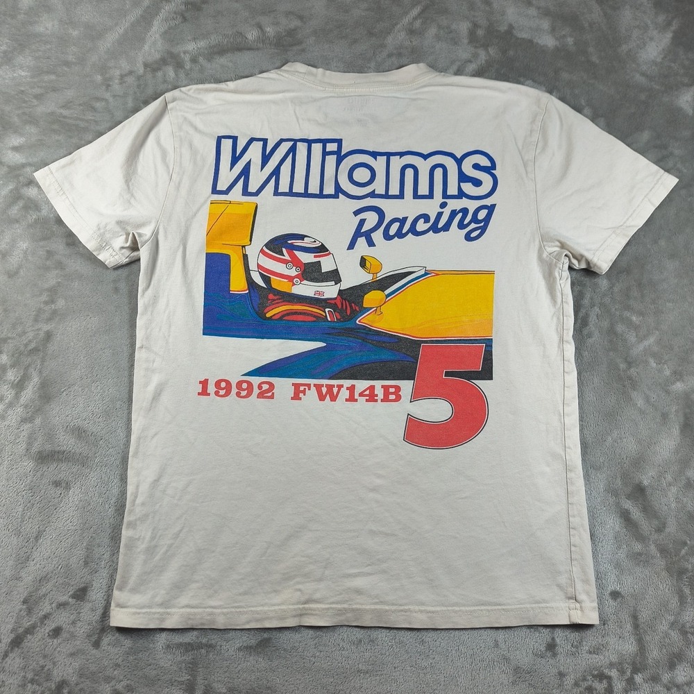 Williams Racing Shirt Mens XS White 1992 FW14B 5 British Racecar Formula One